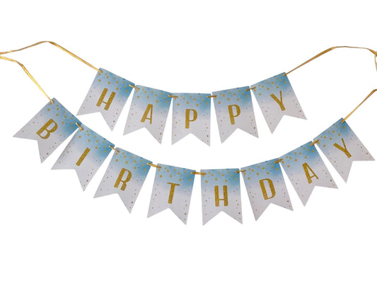 Blue Star theme : Happy Birthday Banner