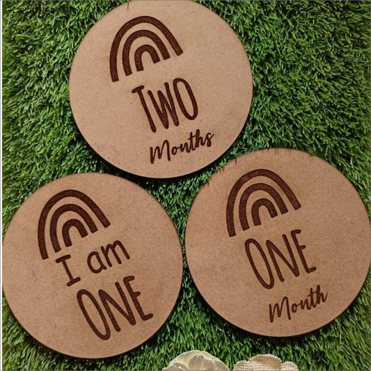 12-Month Milestone MDF Cutout