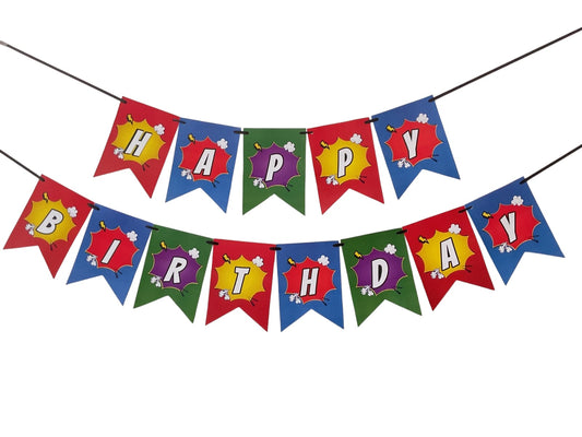 Avengers theme : Happy Birthday Banner