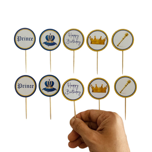 Prince theme Cupcake Toppers – Pack of 10