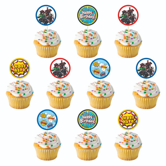 Avengers theme Cupcake Toppers – Pack of 10