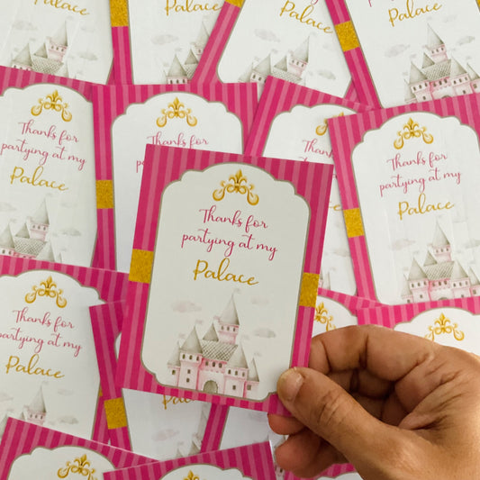 Princess theme thank you card