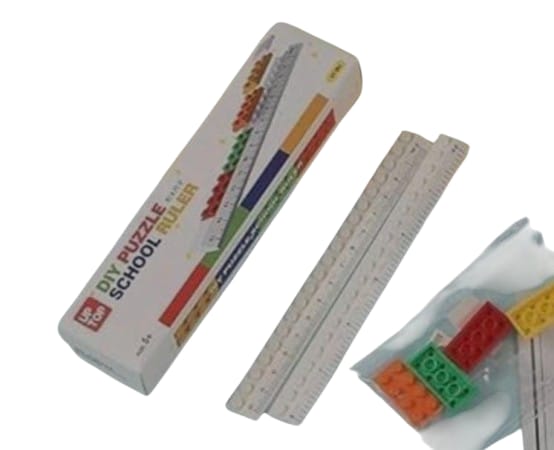 DIY Lego puzzle school ruler