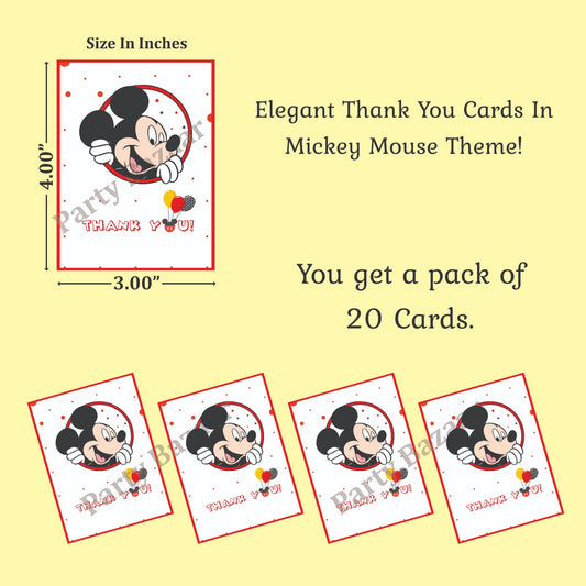 Mickey Mouse theme thank you card.