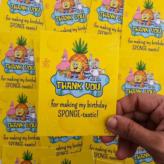 SpongeBob theme thank you card.