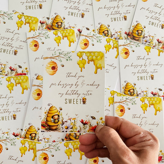 HoneyBee theme thank you card.