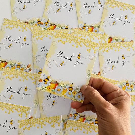 HoneyBee theme thank you card.