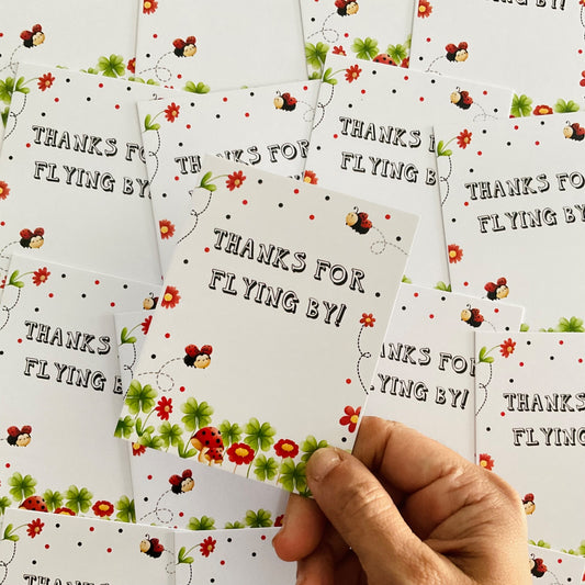 LadyBug theme thank you card.
