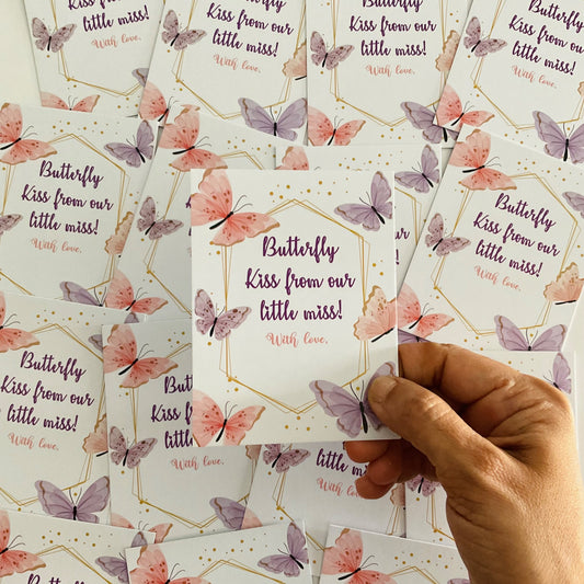 Butterfly theme thank you card.