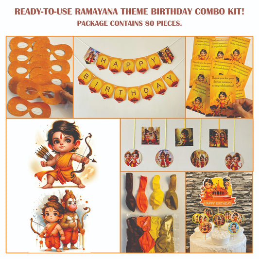 Ready-to-use Ramayan theme birthday combo kit