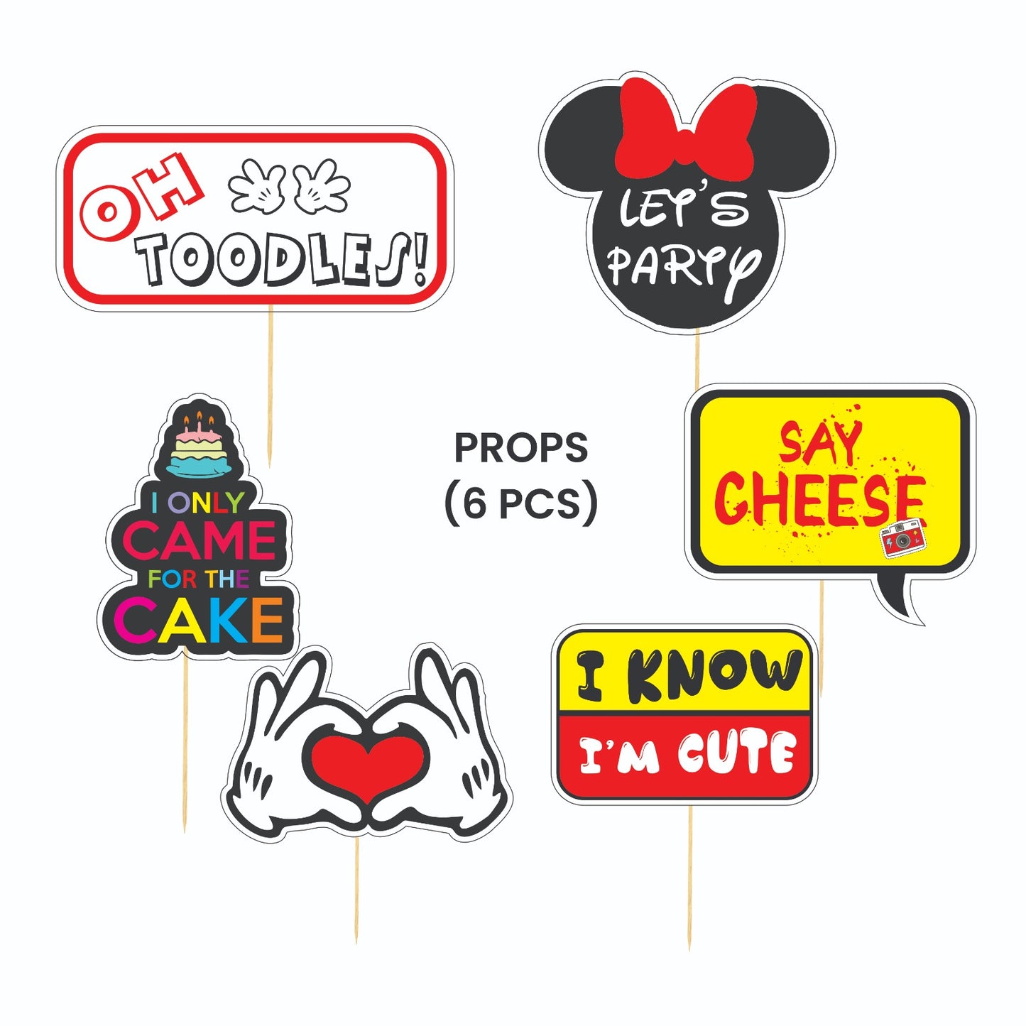 Mickey Mouse Theme – Props Pack (6 pcs)