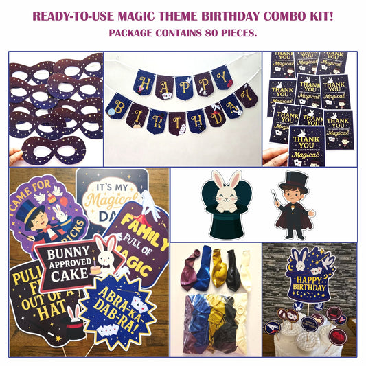 Ready-to-use Magic theme birthday combo kit