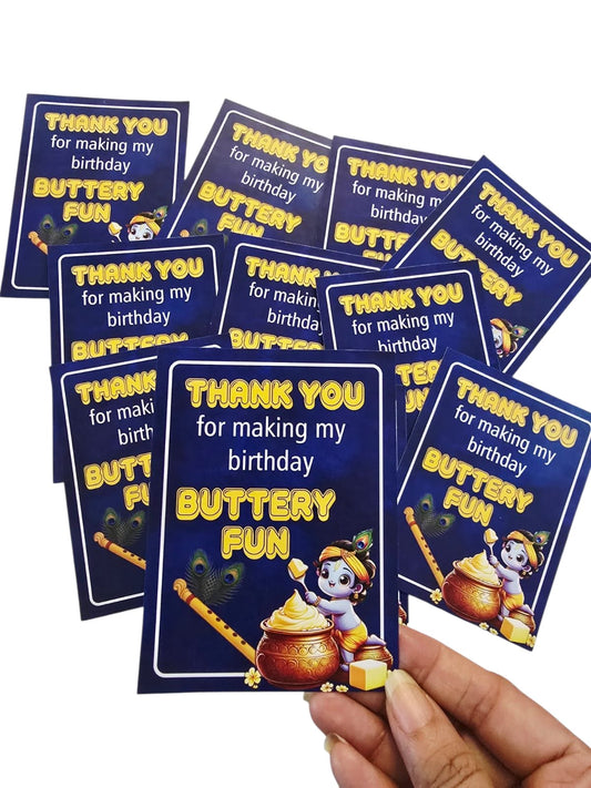Krishna theme thank you card