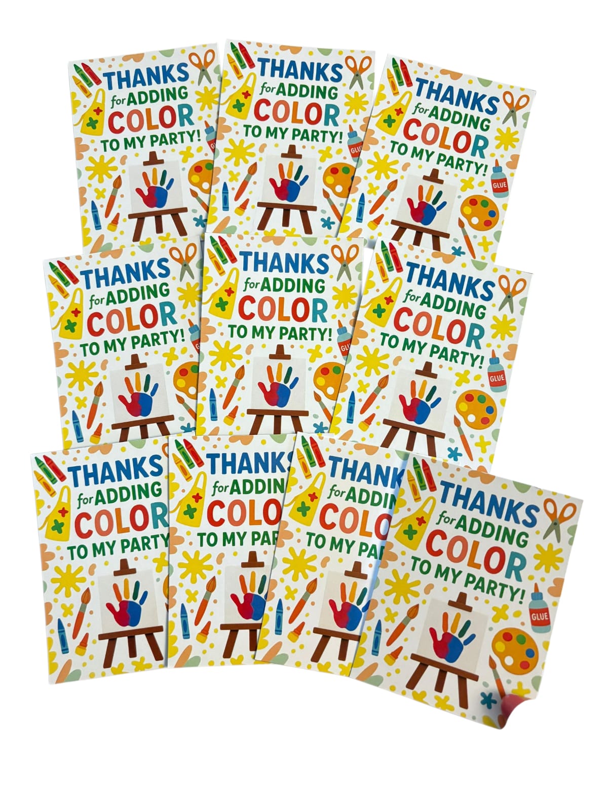 Art and Craft theme thank you card