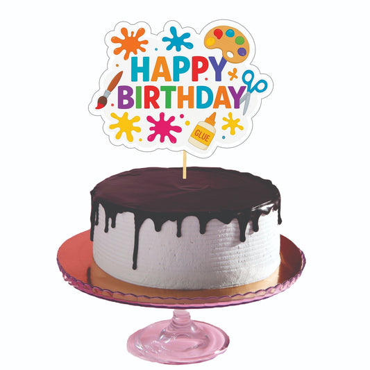 Art and Craft Theme Cake Topper – Pack of 1