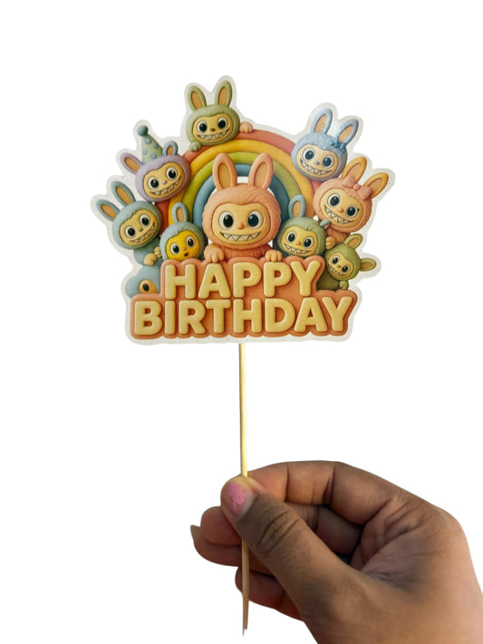 Labubu Theme Cake Topper – Pack of 1