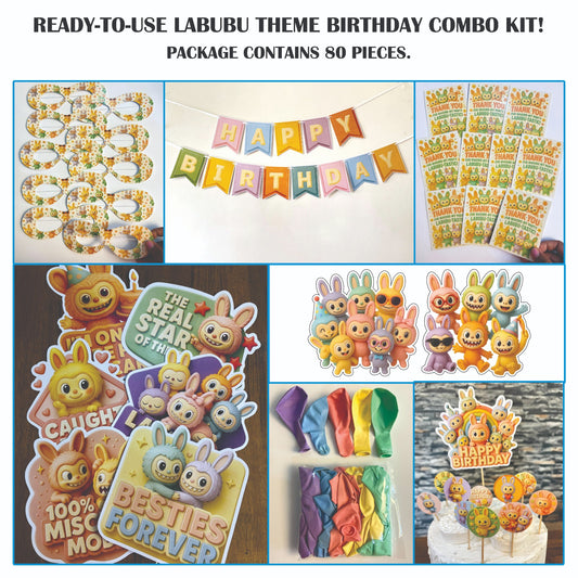 Ready-to-use Labubu theme birthday combo kit