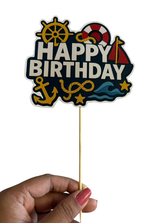 Nautical Theme Cake Topper – Pack of 1