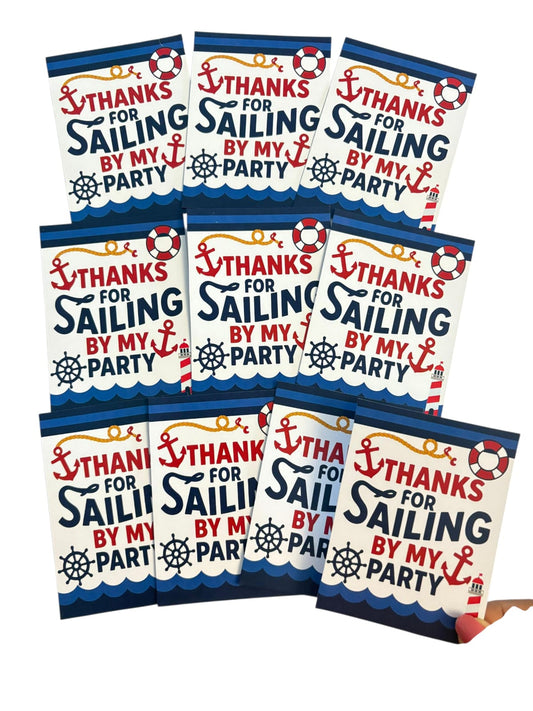 Nautical theme thank you card