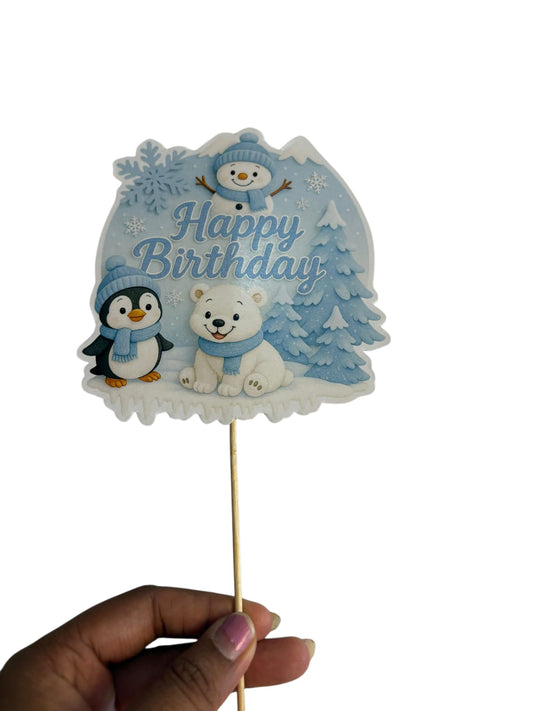 Winter Wonderland Theme Cake Topper – Pack of 1