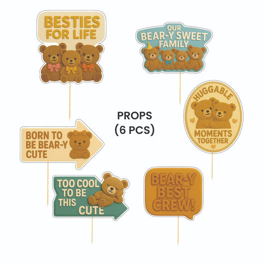Teddy Bear Theme – Props Pack (6 pcs)