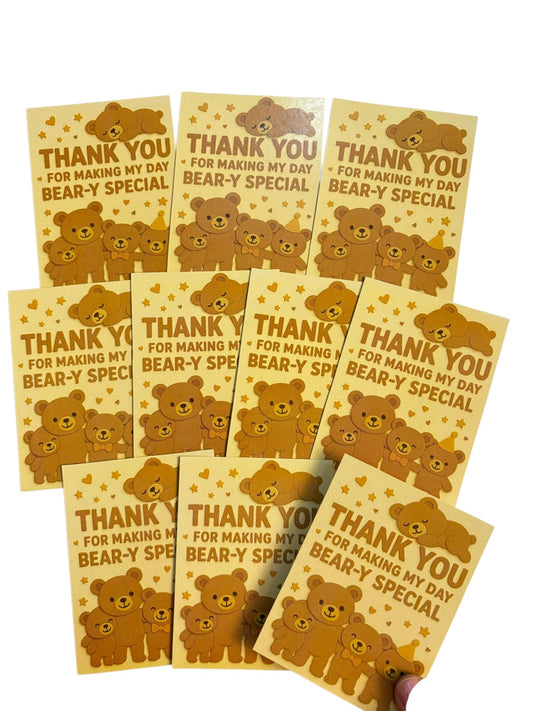 Teddy Bear theme thank you card