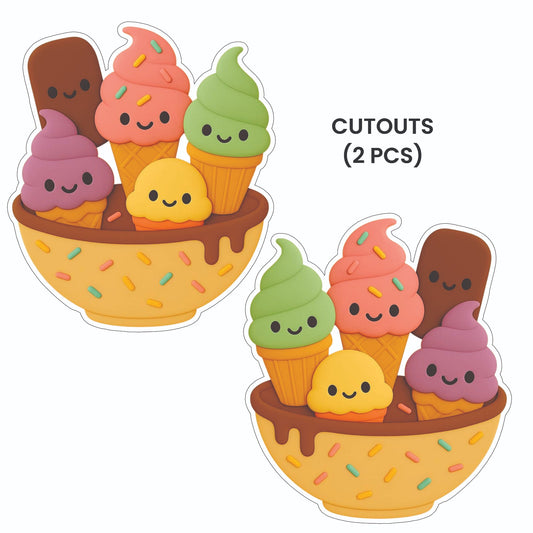 Ice Cream Theme – Cutout Pack (2 pcs)