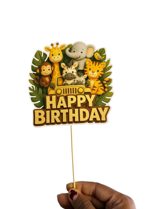Safari Theme Cake Topper – Pack of 1