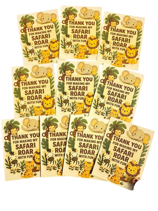 Safari theme thank you card