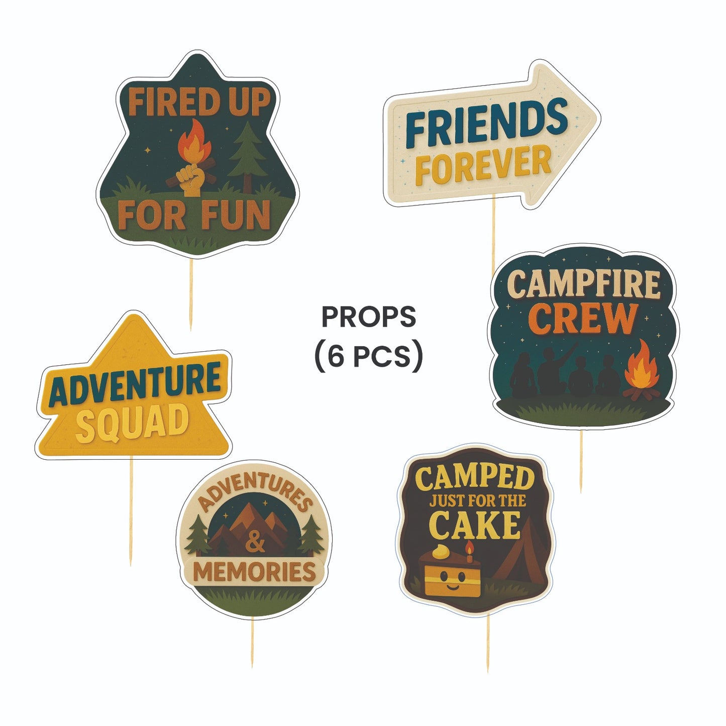 Camping Theme – Props Pack (6 pcs)