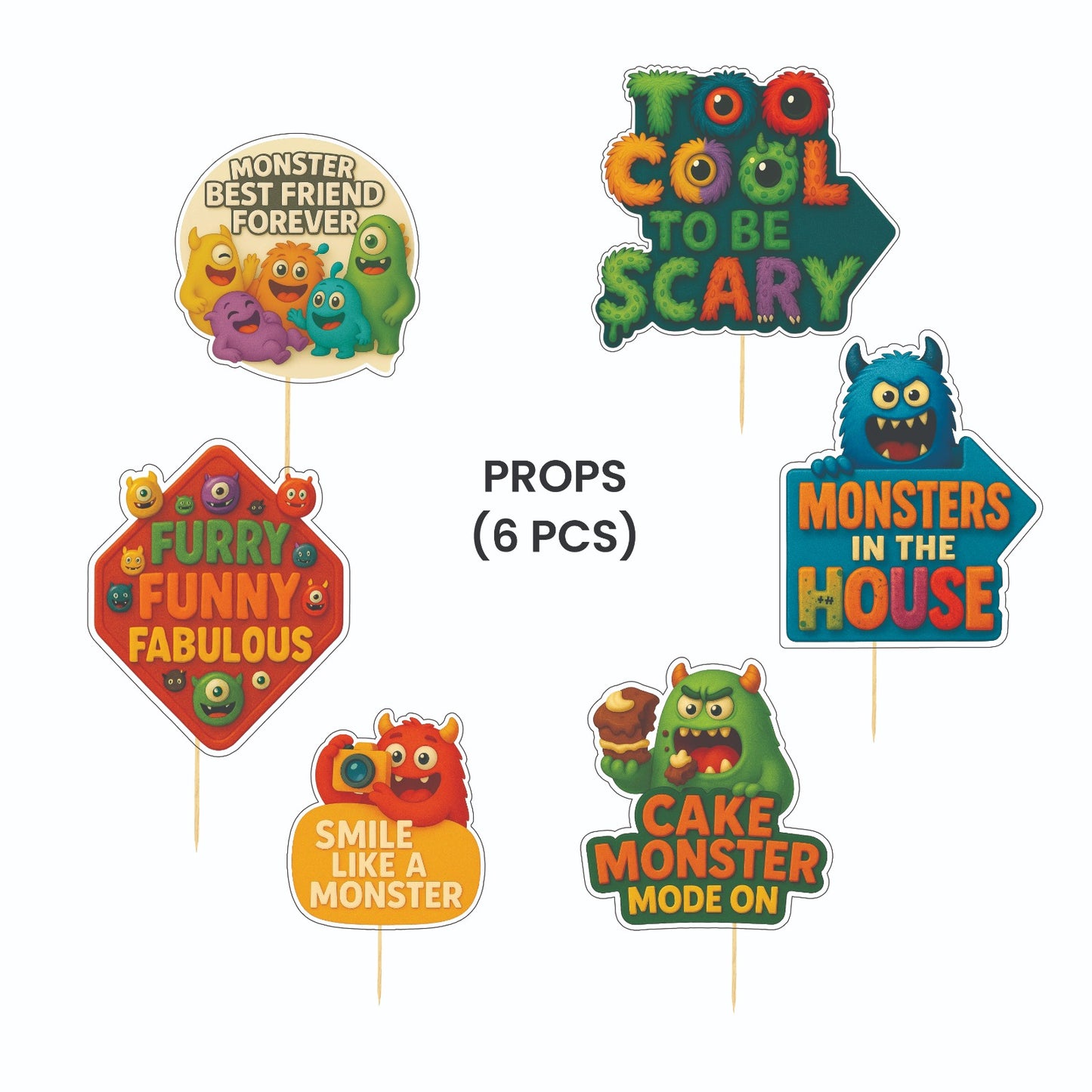 Monster Theme – Props Pack (6 pcs)