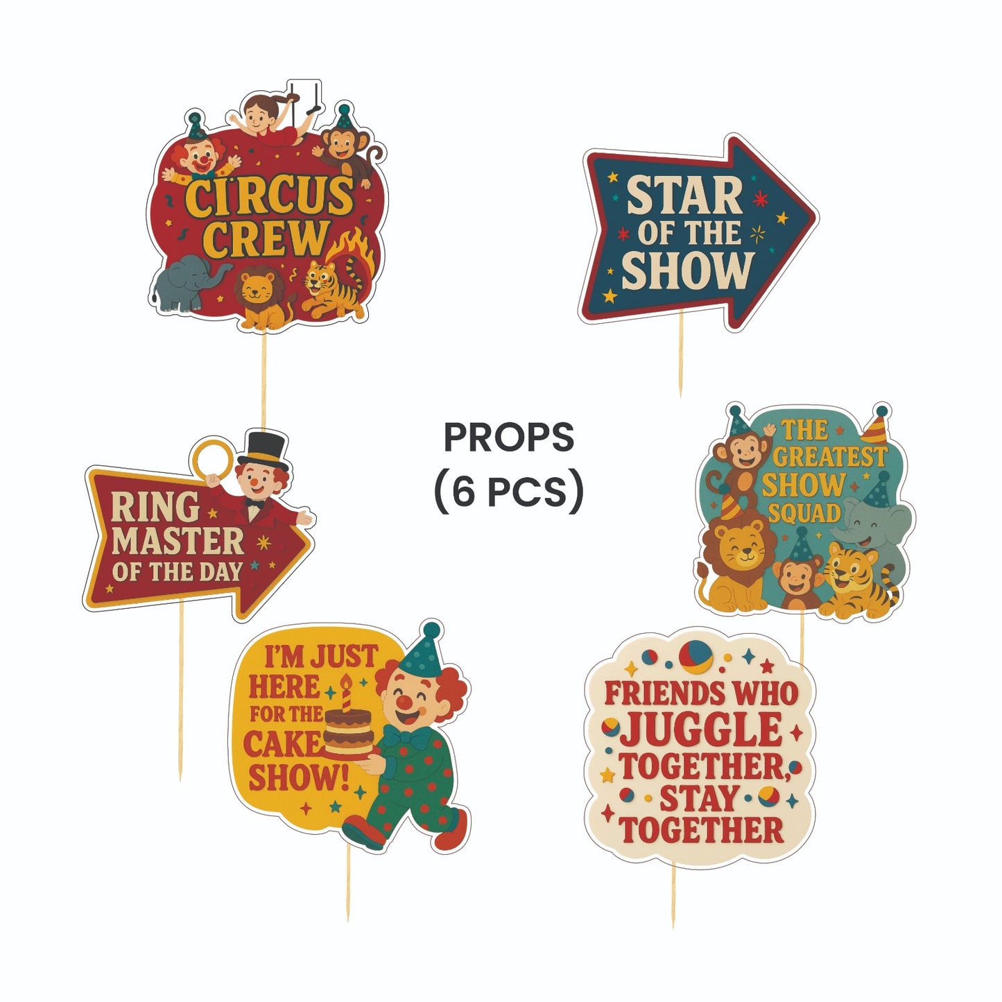 Circus Theme – Props Pack (6 pcs)