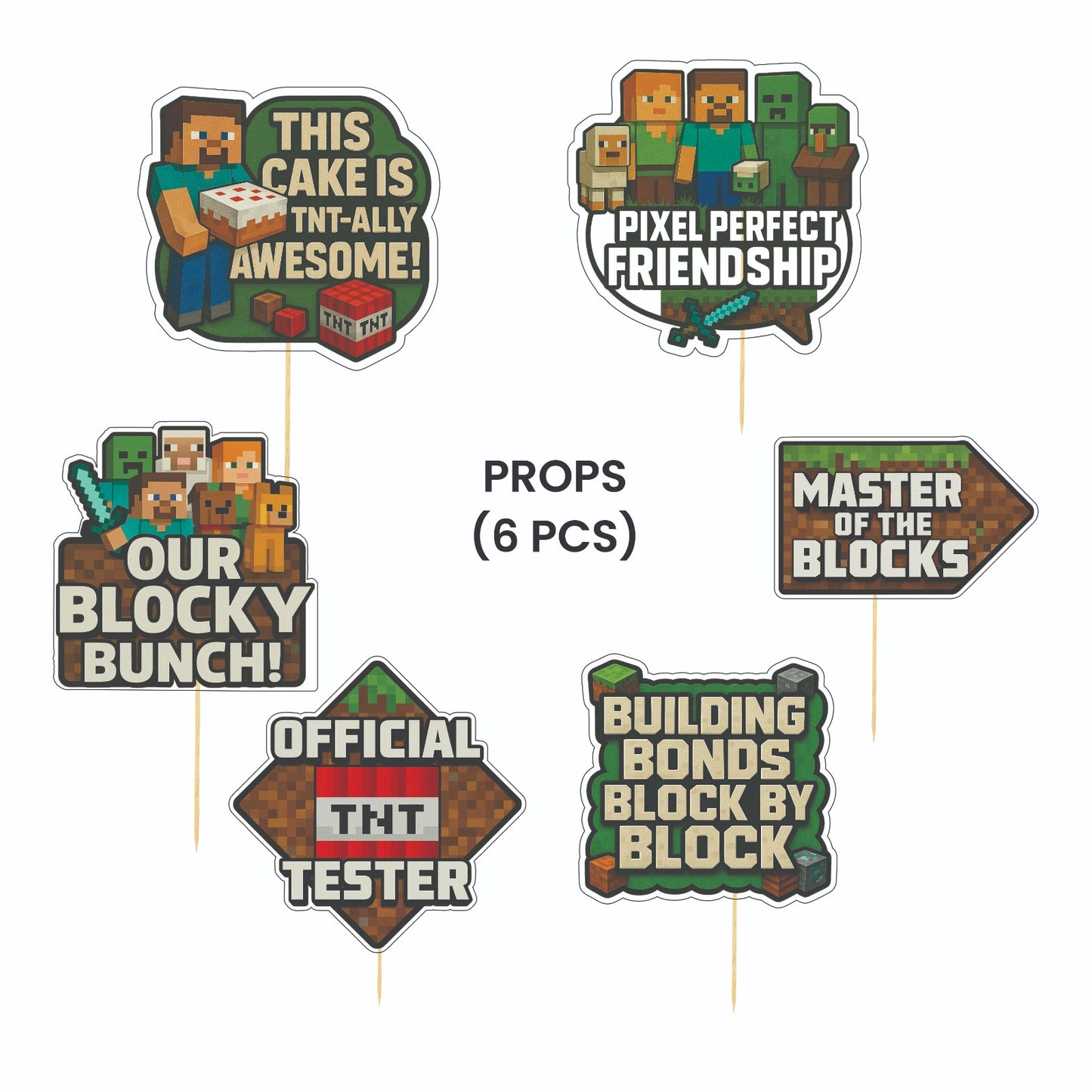 Minecraft Theme – Props Pack (6 pcs)