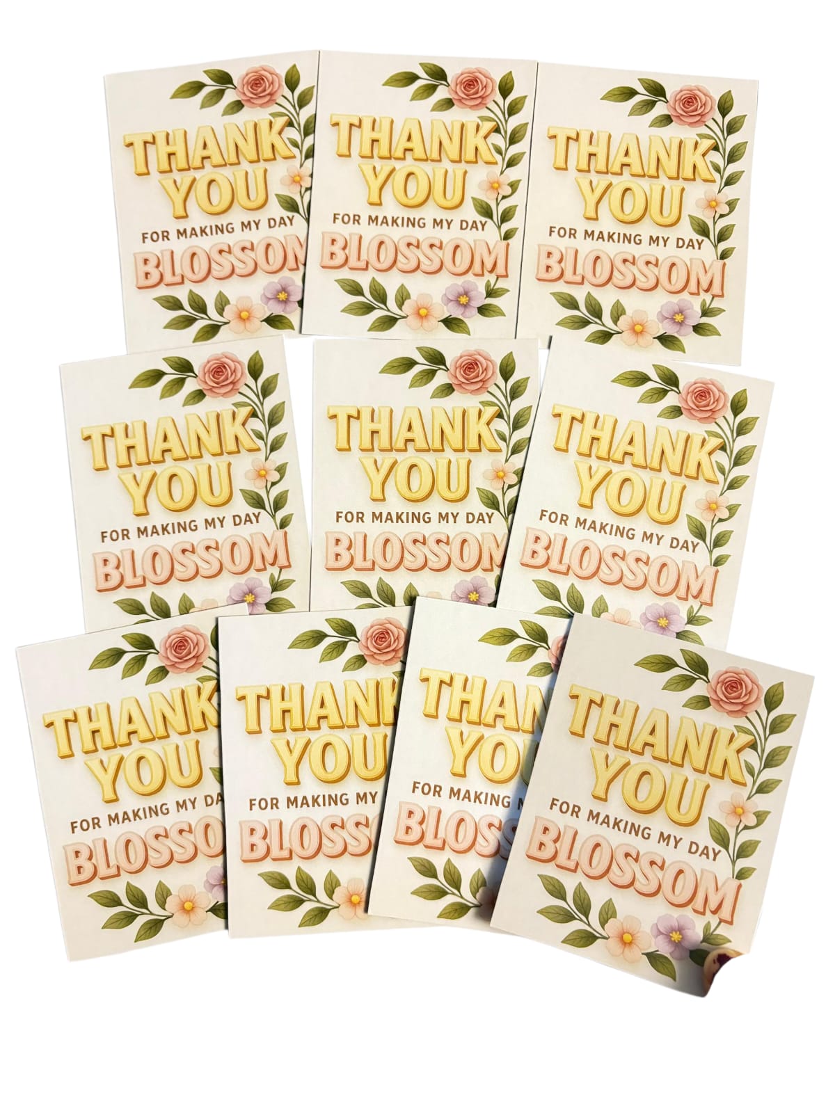 Floral theme thank you card