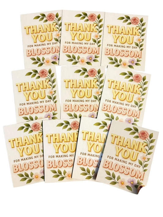 Floral theme thank you card