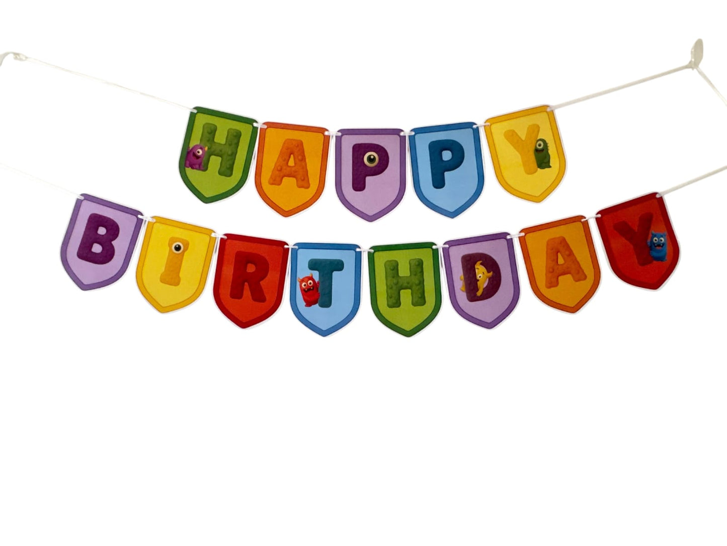Monster theme: Happy Birthday Banner