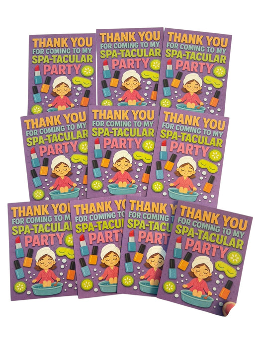 Spa theme thank you card