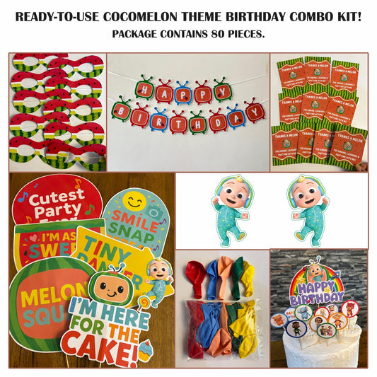 Ready-to-use cocomelon theme birthday combo kit