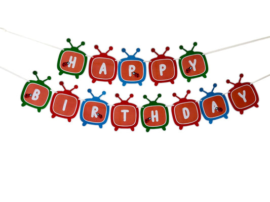 Cocomelon theme: Happy Birthday Banner