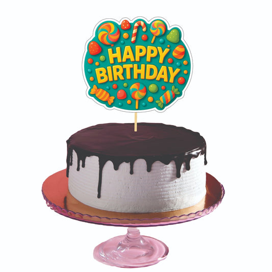Candy Land Theme Cake Topper – Pack of 1