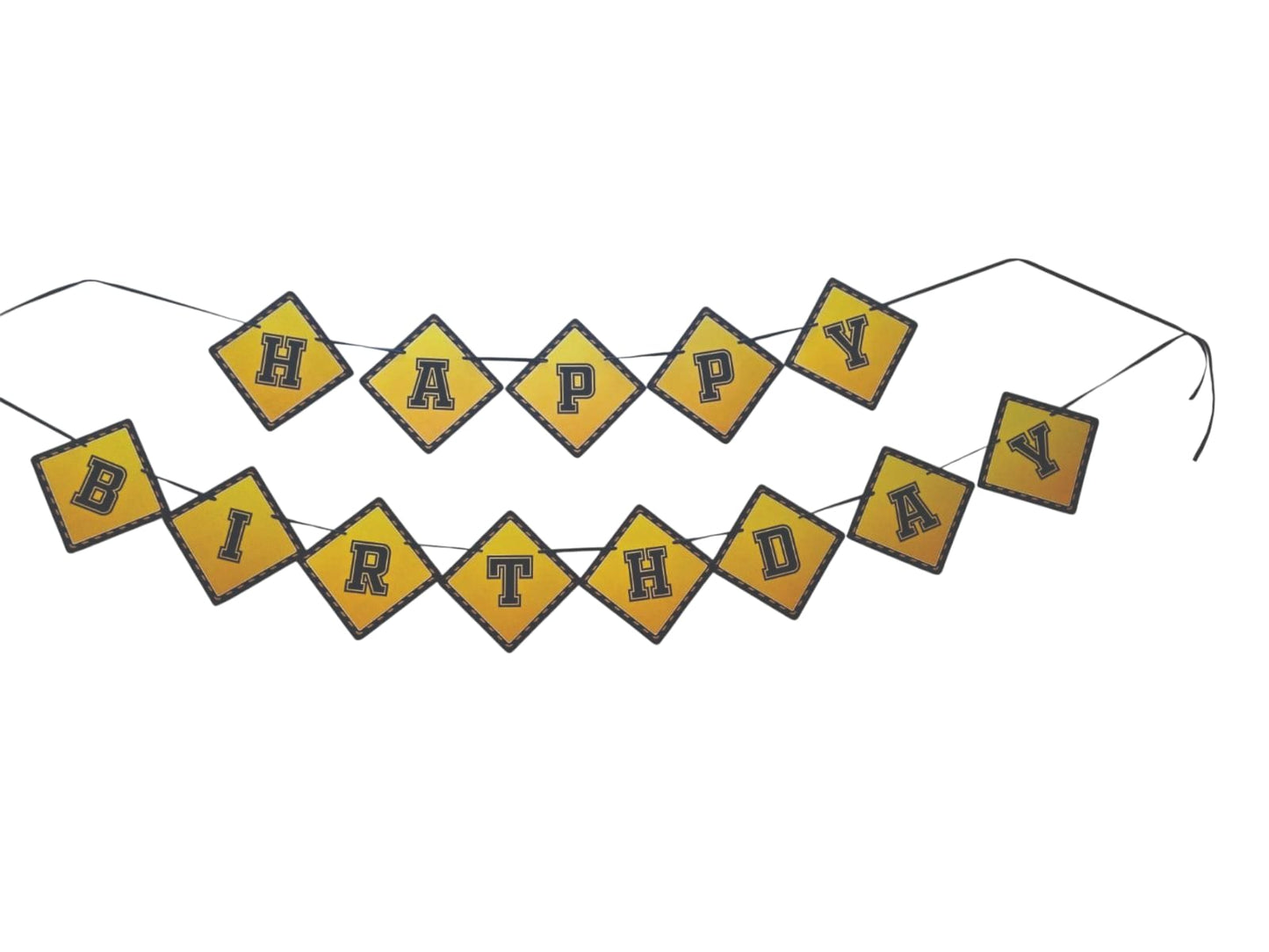 Construction theme: Happy Birthday Banner