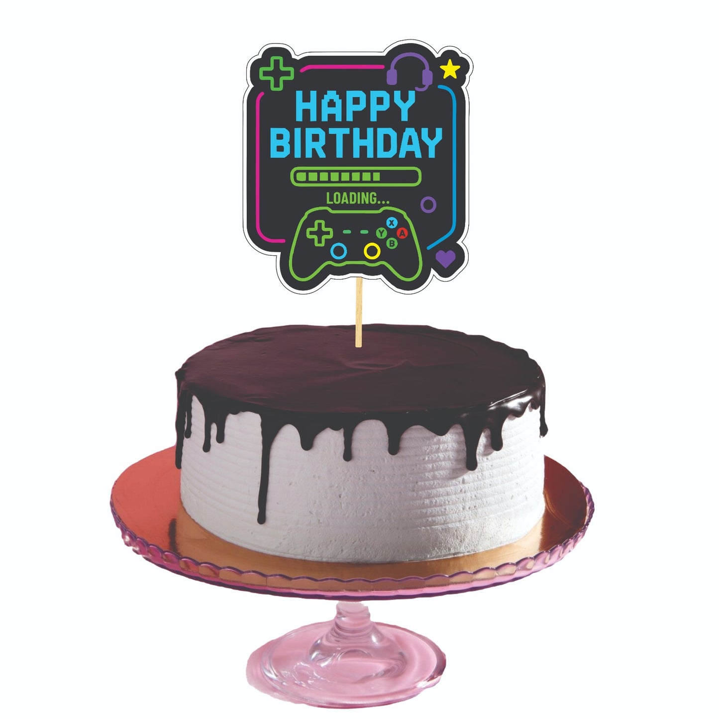 Gaming Theme Cake Topper – Pack of 1