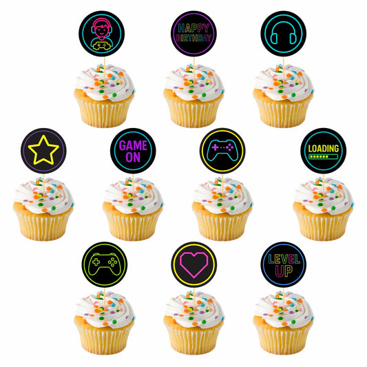 Gaming theme Cupcake Toppers – Pack of 10