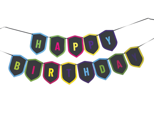 Gaming theme: Happy Birthday Banner