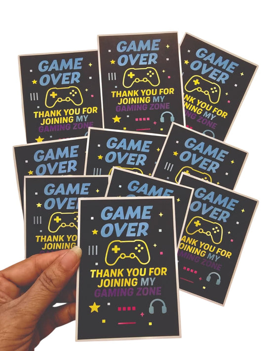 Gaming theme thank you card