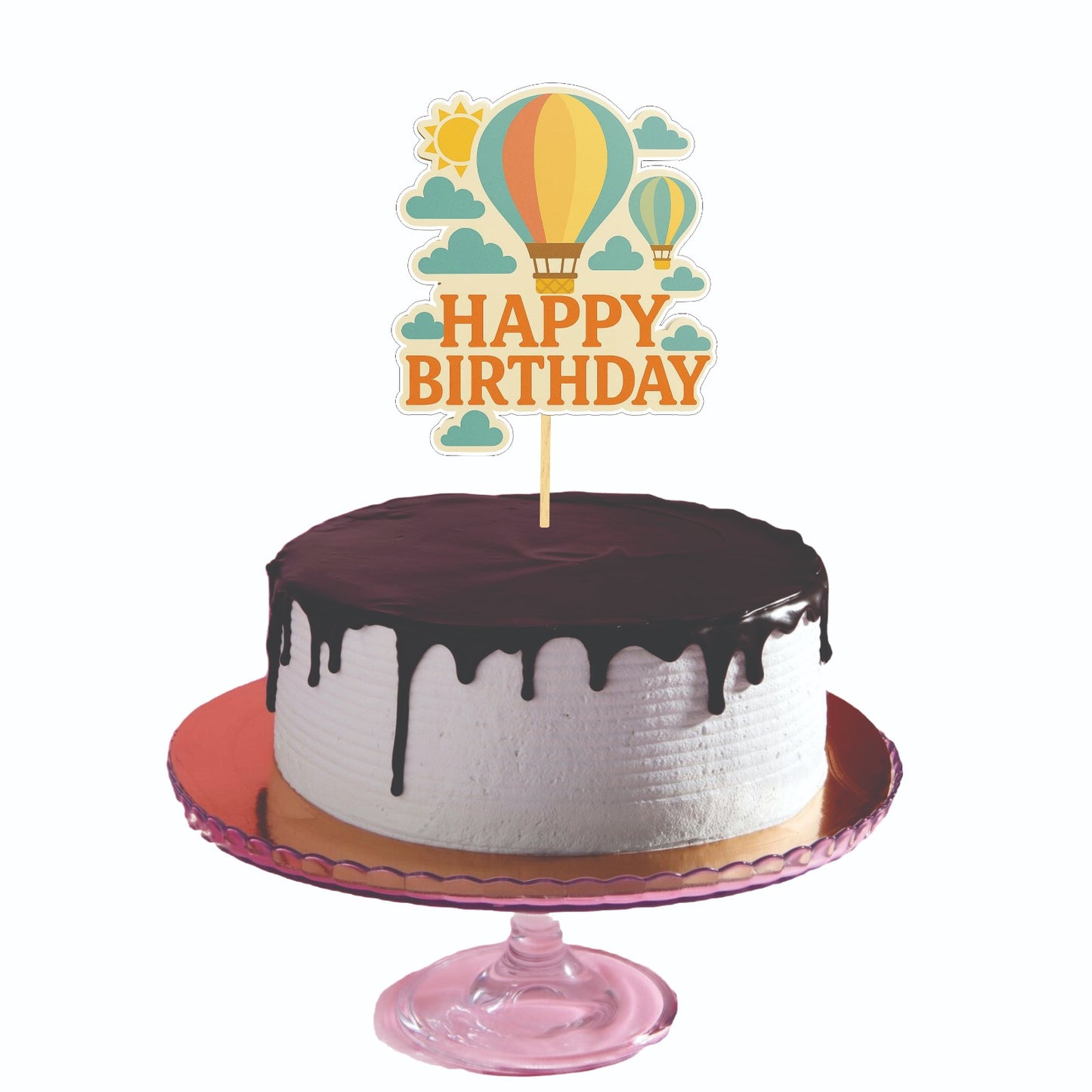 Hot Air Balloon Theme Cake Topper – Pack of 1
