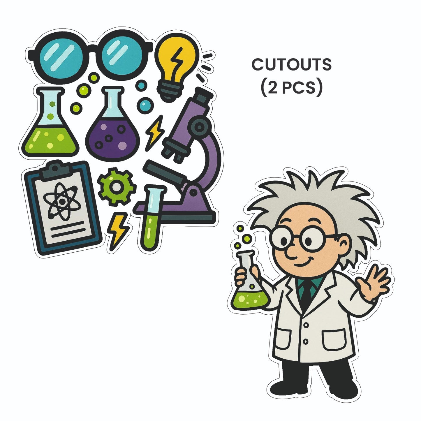 Mad Scientist Theme – Cutout Pack (2 pcs)