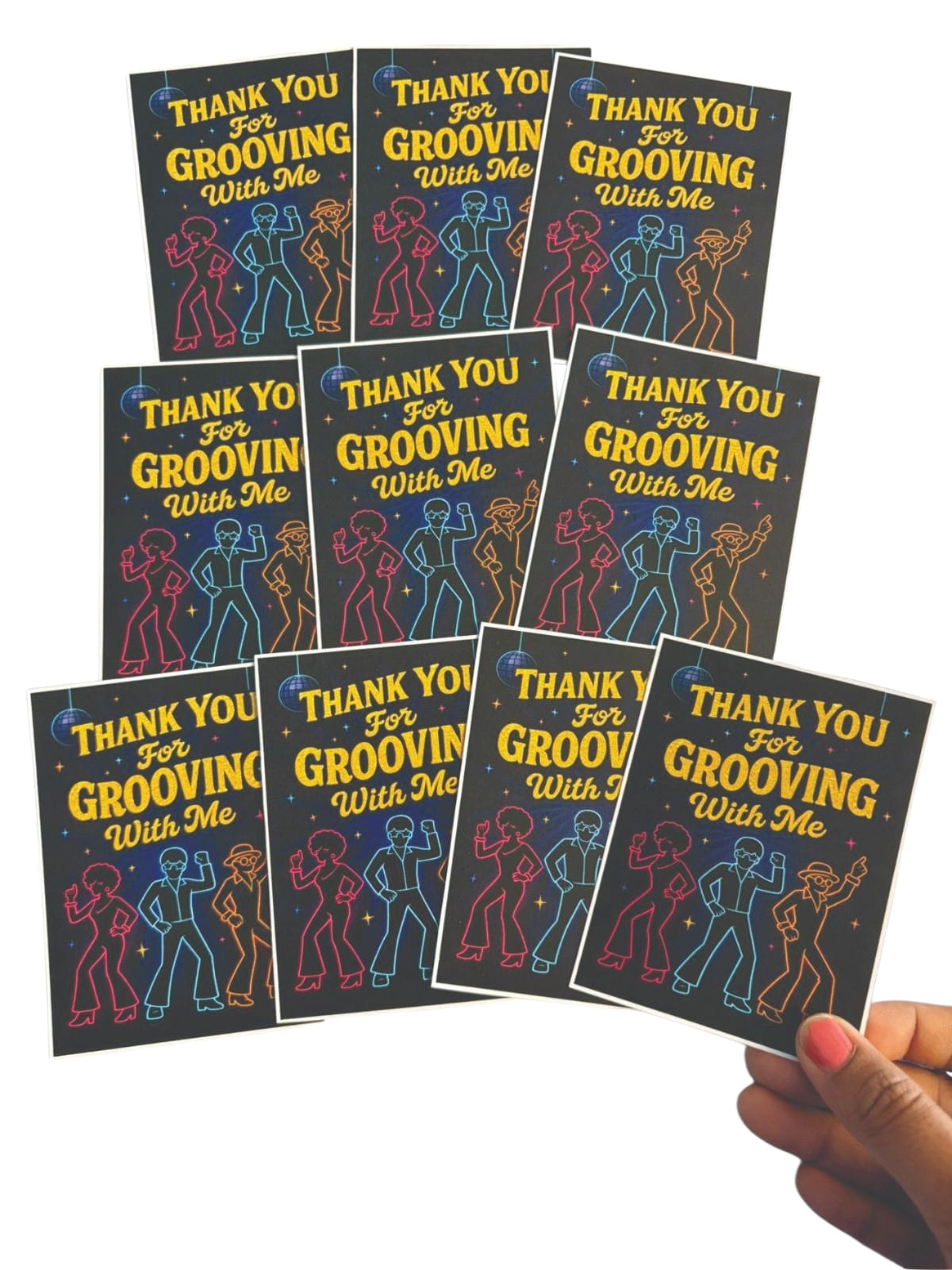 Retro theme thank you card