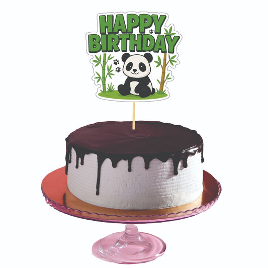 Panda Boy Theme Cake Topper – Pack of 1