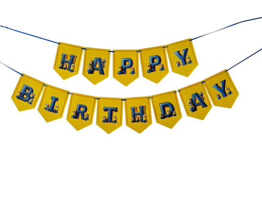 Minion theme: Happy Birthday Banner